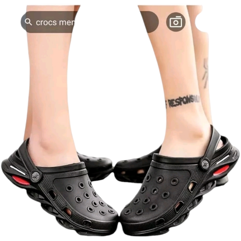 Unisex  Comfortable slip-on Sandals- Black